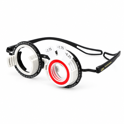 Optical Professional Super Light Stainless Steel Trial Frame for Optometry with 4 Insert Lenses Compatibility and 360 Degrees Free